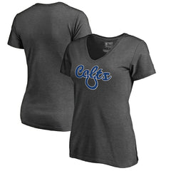 Indianapolis Colts Women's Freehand V-Neck T-Shirt Dark Heathered Gray - NFL