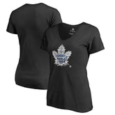 Toronto Maple Leafs - Women's Midnight Mascot V-Neck T-Shirt Black