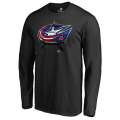 Columbus Blue Jackets - Midnight Mascot Long Sleeve T-Shirt Black