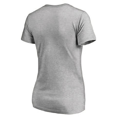 New Orleans Saints Women's Victory Script V-Neck T-Shirt Heather Gray - NFL