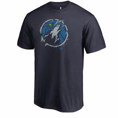 NBA - Men's Navy Minnesota Timberwolves Splatter Logo T-Shirt