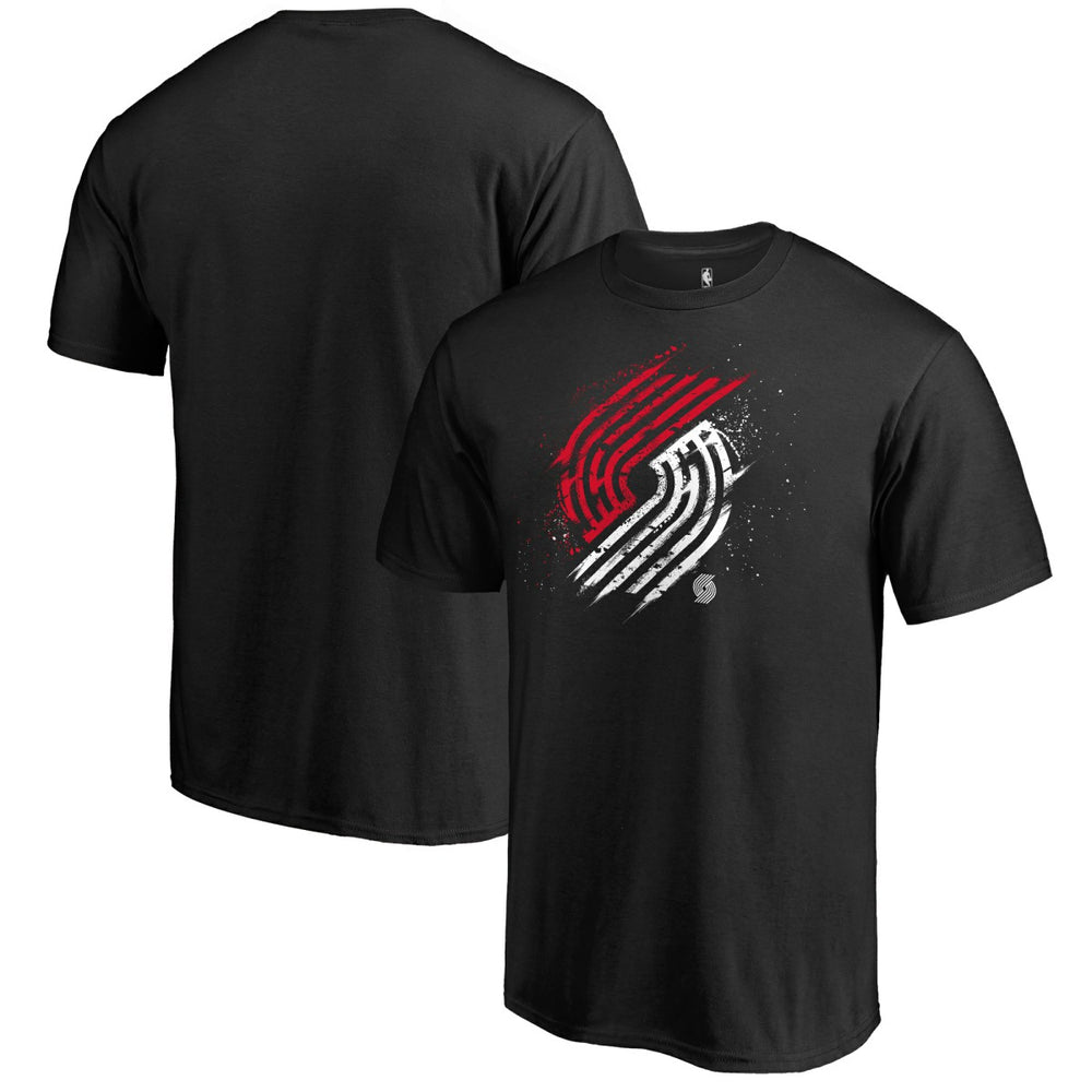 NBA - Portland Trail Blazers Splatter Logo T-Shirt - Black