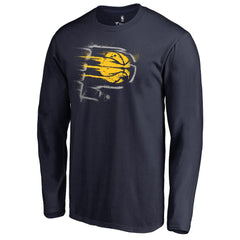 NBA - Indiana Pacers Splatter Logo Long Sleeve T-Shirt - Navy