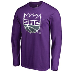 NBA - Sacramento Kings Splatter Logo Long Sleeve T-Shirt - Purple