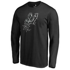 NBA - San Antonio Spurs Splatter Logo Long Sleeve T-Shirt - Black