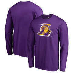 NBA - Los Angeles Lakers Splatter Logo Long Sleeve T-Shirt - Purple