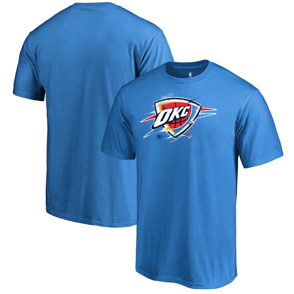 NBA - Oklahoma City Thunder Splatter Logo T-Shirt - Blue