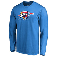 NBA - Oklahoma City Thunder Splatter Logo Long Sleeve T-Shirt - Blue