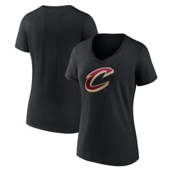 NBA - Cleveland Cavaliers Women's Midnight Mascot V-Neck T-Shirt - Black