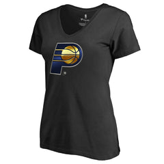 NBA - Indiana Pacers Women's Midnight Mascot V-Neck T-Shirt - Black