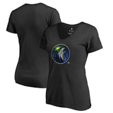 NBA - Minnesota Timberwolves Women's Midnight Mascot V-Neck T-Shirt - Black