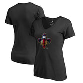 NBA - New Orleans Pelicans Women's Midnight Mascot V-Neck T-Shirt - Black