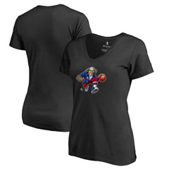 NBA - Philadelphia 76ers Women's Midnight Mascot V-Neck T-Shirt - Black