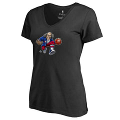 NBA - Philadelphia 76ers Women's Midnight Mascot V-Neck T-Shirt - Black