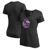 NBA - Sacramento Kings Women's Midnight Mascot V-Neck T-Shirt - Black