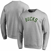 NBA - Milwaukee Bucks Wordmark Pullover Sweatshirt - Heathered Gray