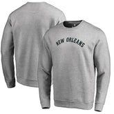 NBA - New Orleans Pelicans Wordmark Pullover Sweatshirt - Heathered Gray