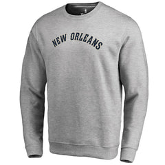 NBA - New Orleans Pelicans Wordmark Pullover Sweatshirt - Heathered Gray