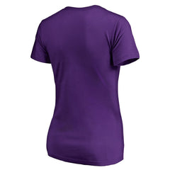 NBA - Charlotte Hornets Women's Static Logo V-Neck T-Shirt - Purple