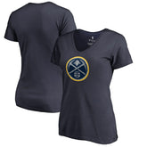 NBA - Denver Nuggets Women's Static Logo V-Neck T-Shirt - Navy