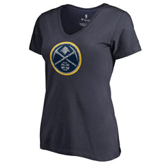 NBA - Denver Nuggets Women's Static Logo V-Neck T-Shirt - Navy