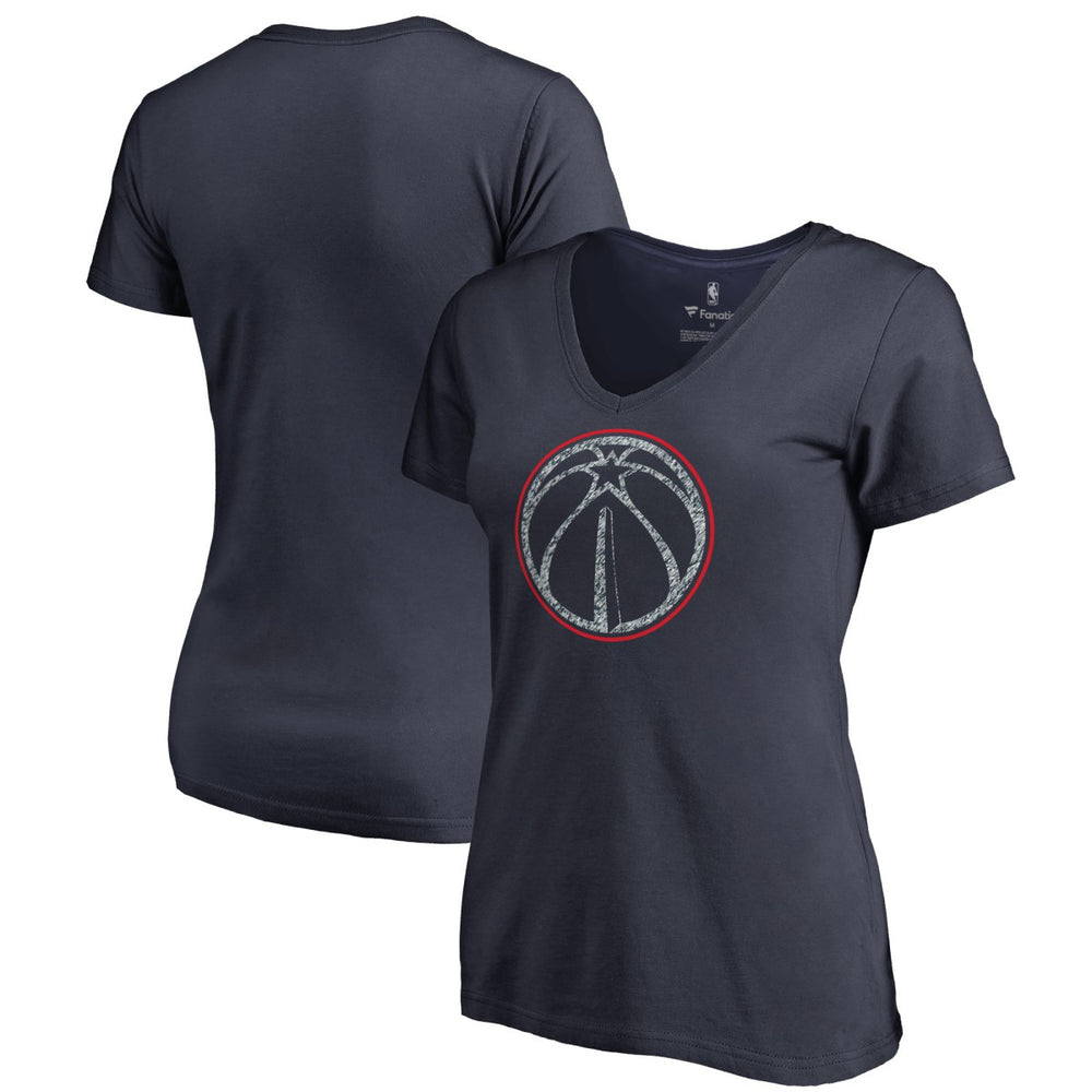 NBA - Washington Wizards Women's Static Logo V-Neck T-Shirt - Navy