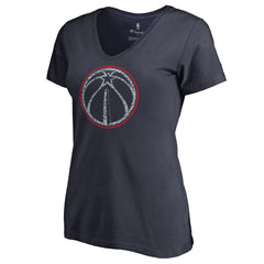 NBA - Washington Wizards Women's Static Logo V-Neck T-Shirt - Navy