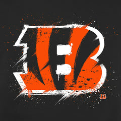 Cincinnati Bengals Splatter Logo Pullover Hoodie Black - NFL