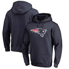New England Patriots Splatter Logo Pullover Hoodie Navy - NFL