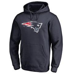 New England Patriots Splatter Logo Pullover Hoodie Navy - NFL