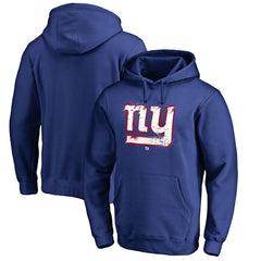 New York Giants Splatter Logo Pullover Hoodie Royal - NFL