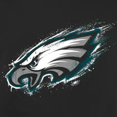 Philadelphia Eagles Splatter Logo Pullover Hoodie Black - NFL
