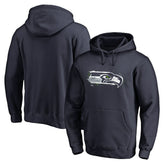 Seattle Seahawks Splatter Logo Pullover Hoodie College Navy - NFL
