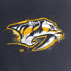 Nashville Predators - Women's Splatter Logo V-Neck T-Shirt Navy