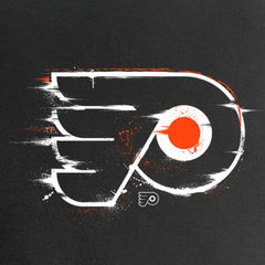 Philadelphia Flyers - Women's Splatter Logo V-Neck T-Shirt Black