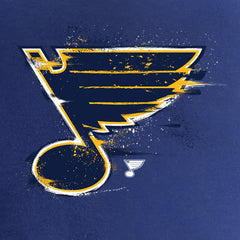 St. Louis Blues - Women's Splatter Logo V-Neck T-Shirt Royal