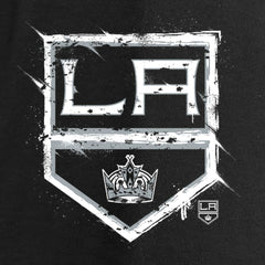 Los Angeles Kings - Women's Splatter Logo V-Neck Long Sleeve T-Shirt Black