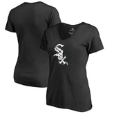 Chicago White Sox Women's Splatter Logo V-Neck T-Shirt On Sale