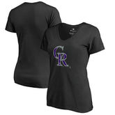 Colorado Rockies Women's Splatter Logo V-Neck T-Shirt Online