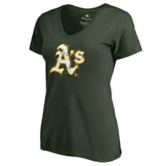 Athletics Women's Splatter Logo V-Neck T-Shirt Clearance