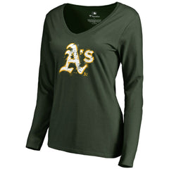 Athletics Women's Splatter Logo Long Sleeve V-Neck T-Shirt for sale