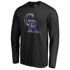 Colorado Rockies Splatter Logo Long Sleeve T-Shirt Online