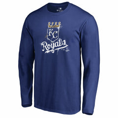 Kansas City Royals Splatter Logo Long Sleeve T-Shirt Clearance