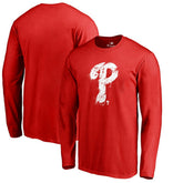 Philadelphia Phillies Splatter Logo Long Sleeve T-Shirt Lifestyle