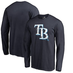 Tampa Bay Rays Splatter Logo Long Sleeve T-Shirt Lifestyle