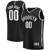 Fanatics - Brooklyn Nets Fast Break Custom Replica Jersey Black - Icon Edition