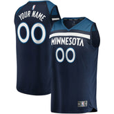 Fanatics - Minnesota Timberwolves Fast Break Custom Replica Jersey Navy - Icon Edition