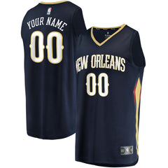 Fanatics - New Orleans Pelicans Fast Break Custom Replica Jersey Navy - Icon Edition