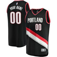 Fanatics - Portland Trail Blazers Fast Break Custom Replica Jersey Black - Icon Edition