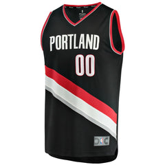Fanatics - Portland Trail Blazers Fast Break Custom Replica Jersey Black - Icon Edition